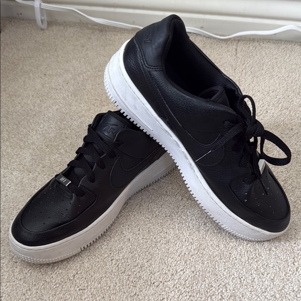 Nike Black and White AF1 Sneakers